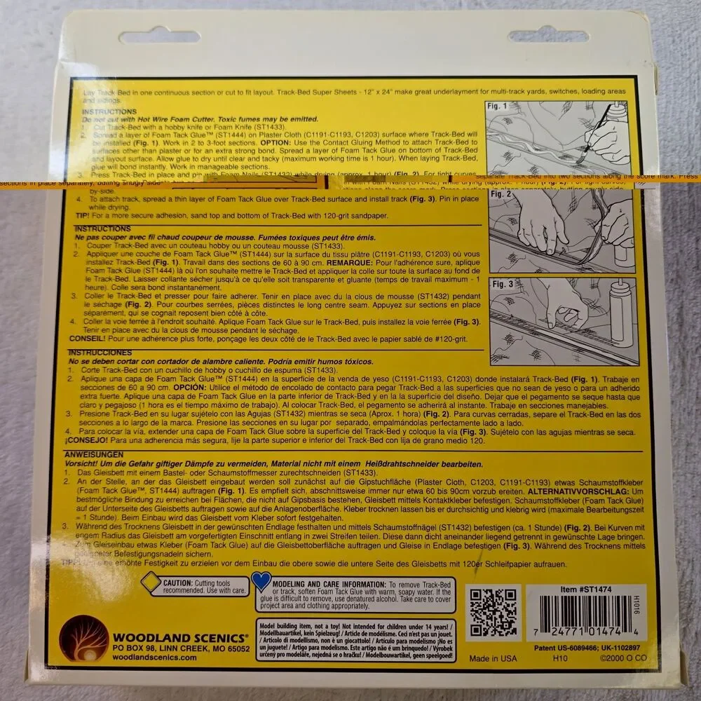 Woodland Scenics HO Scale Track-Bed 24' Continuous Roll #ST1474